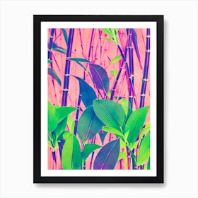 Bamboo Shoots 2 Risograph Retro Poster vegetable Art Print