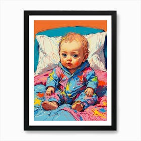 Baby In Bed Art Print