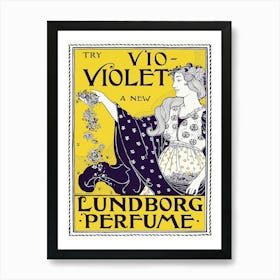 Perfume Advertisement, Art Nouveau Vintage Poster Art Print