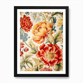 Floral Wallpaper 163 Art Print