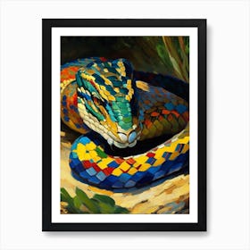 Iranian Viper Snake Painting Art Print