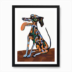 Dog With Tongue Out Art Print