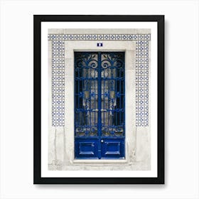 Blue Door in Porto, Lisbon, Blue tiles, Mosaic | Colorful Travel Photography Art Print
