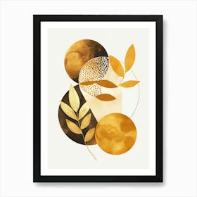 Gold Leaves 3 Art Print