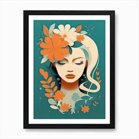 Bloom Body Woman Botanical 10 Art Print