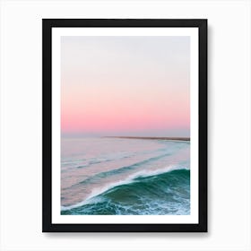 Brighton Beach, East Sussex Pink Photography 5 Art Print