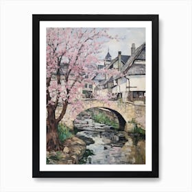 Bourton On The Water (Gloucestershire) Painting 6 Art Print