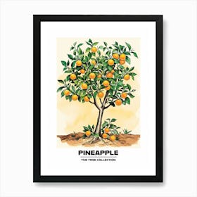 Pineapple Tree Storybook Illustration 2 Poster Art Print