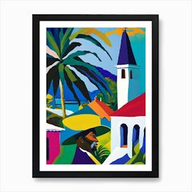 Mayreau Saint Vincent And The Grenadines Colourful Painting Tropical Destination Art Print
