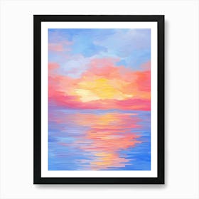 Sunset Over The Ocean Art Print