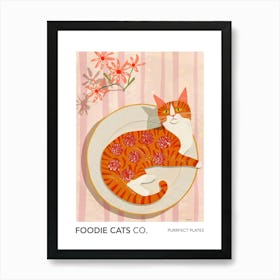 Foodie Cats Co Cat With Pepperoni On Top Art Print