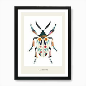 Colourful Insect Illustration Flea Beetle 13 Poster Art Print