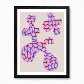 Abstract Dots Pink Art Print