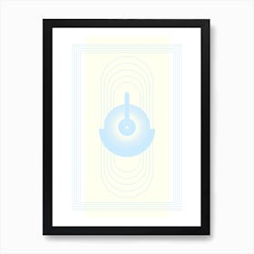 Drop Blue Geometric Abstract Art Print