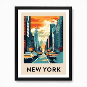 New York 2 Vintage Travel Poster Art Print