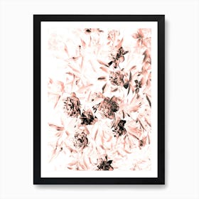 Florals Afterdark Bleached Art Print