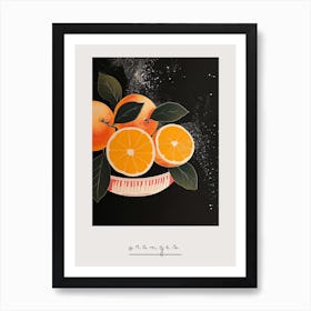 Art Deco Oranges Poster Poster