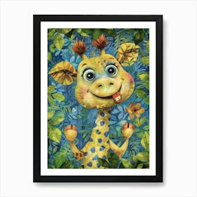 Giraffe In The Jungle 3 Art Print