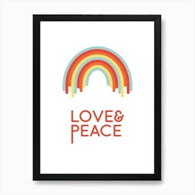 Love and Peace Quote Art Print