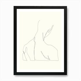 One Line Drawing Monoline Hand Drawing Aesthetic Illustration Art Print