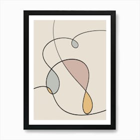 Abstract Painting line ballet 02 Art Print