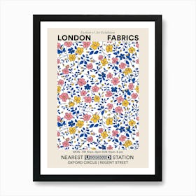 Poster Inspiring Floral London Fabrics Floral Pattern 4 Art Print