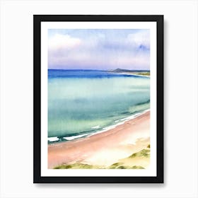 Croyde Bay Beach 2, Devon Watercolour Art Print