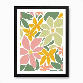 Lilies Pastel Floral 1 Flower Art Print