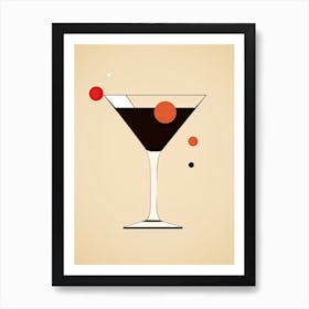 Mid Century Modern White Russian Floral Infusion Cocktail 3 Art Print