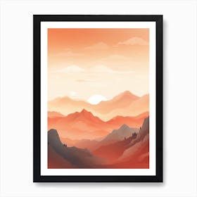 Sunset In The Mountains 1 Art Print