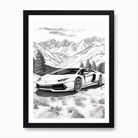 Lamborghini Huracan Tropical  1 Art Print