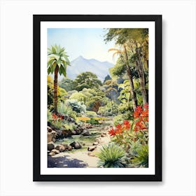 Kirstenbosch Botanical Garden South Africa Watercolour 3 Art Print