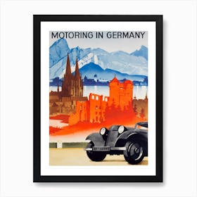 Automobile Vintage Art Poster Art Print