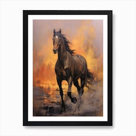 Horse Painting Vintage Art Print