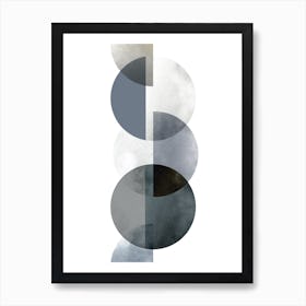 Abstract Moon Phases A Art Print