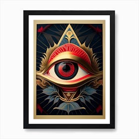 Third Eye Symbol 3, Japanese Ukiyo E Style Art Print