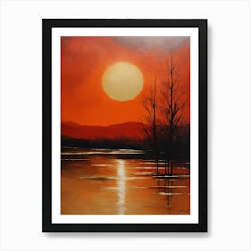 Sunset Over Water 1 Art Print