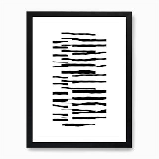 Organic 13 Black and White Minimalism Art Print
