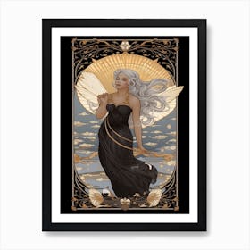 Aphrodite Black And Gold 3 Art Print