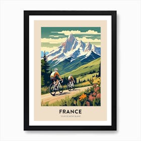 Tour De Mont Blanc France 12 Vintage Cycling Travel Poster Art Print