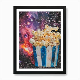 Galaxy Popcorn Collage Art Print