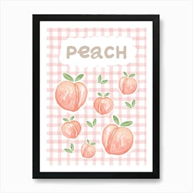 Watercolor Peaches Art Print