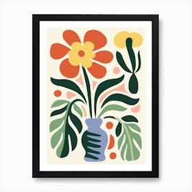 Flower Arrangement In A Vase Art Print