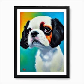 Japanese Chin Fauvist Style Dog Art Print