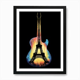 Guitar In Paris Art Print