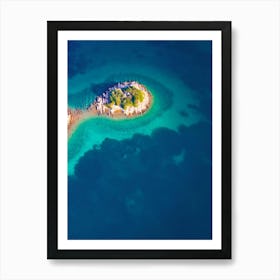 Aerial View Of A Small Island Art Print