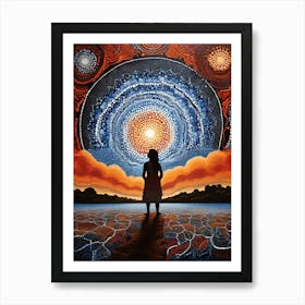 Default Australian Aboriginal Dot Painting Style Art Dreamtime 1 Art Print