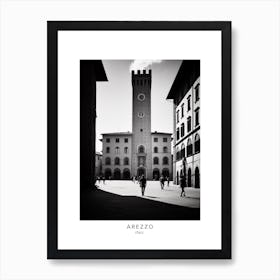 Poster Of Arezzo, Italy, Black And White Analogue Photography 1 Art Print