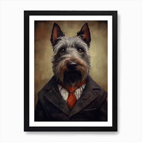 Gangster Dog Scottish Terrier Art Print