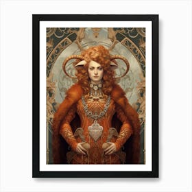 Horned Lady 1 Art Print